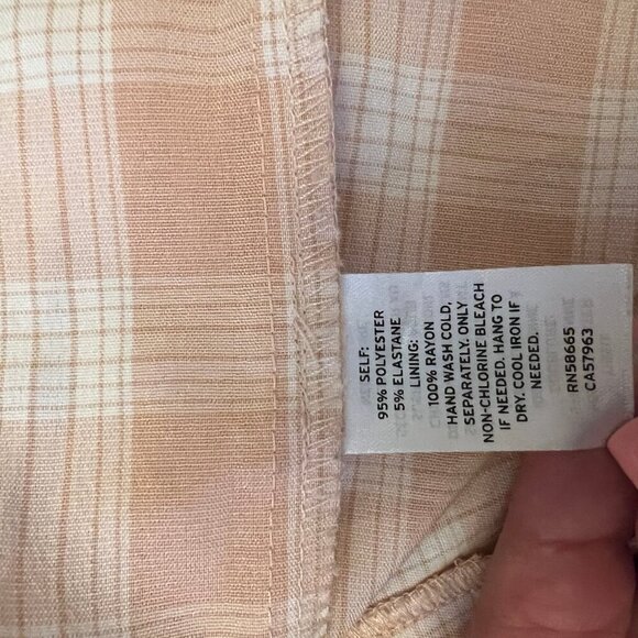 Women's BP Nordstrom, Peach/Salmon & White mini Sundress,Size Large - Picture 6 of 10